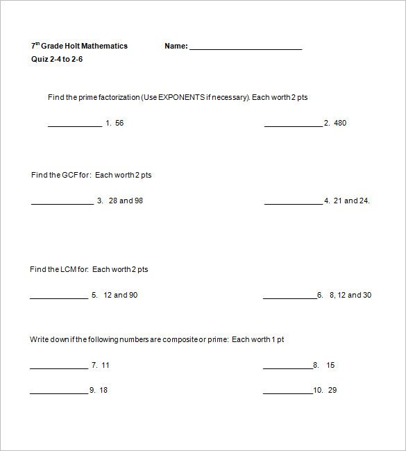 14+ Simple Algebra Worksheet Templates â Free Word & Pdf Documents